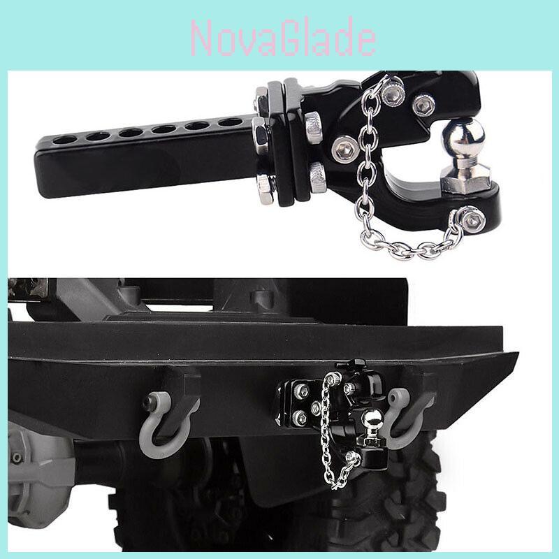 Reliable Adjustable Drop Hitch Receiver With Decorative Chain For 1/10 Rc Axial Scx10 Traxxas Trx4