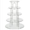 Round Cake Stand Transparent Multi-layer Simple Installation Acrylic Cupcake Dessert Stand Statue Display Shelf