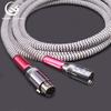 XLR Wire Cords XSSH HIFI 7N PCOCC OFC Copper 2 Core Silver Plated 8MM Dia. CD Amplifier XLR Microphone Audio Cable Signal Line