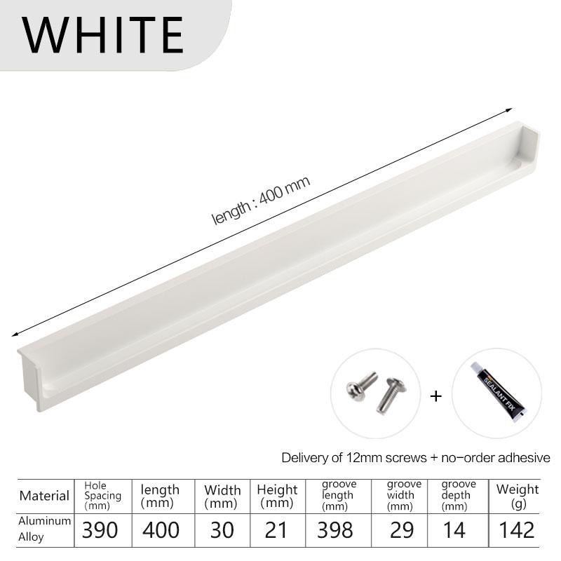 Embedded Concealed Pulls Handles White Wardrobe Doors Handles Black Cabinets Pulls Gray Drawers Pulls Recessed Finger Pulls