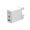 50W Dual-Port Charger, Compatible with Samsung, Huawei, and Apple Phones, PD Fast Charging Adapter for EU/US/UK Standards.