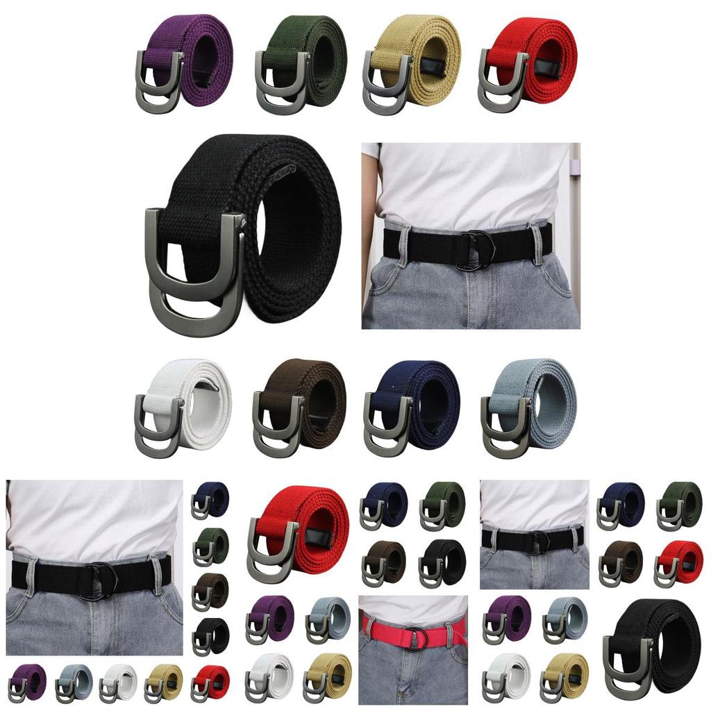 Stylish Candy Colored Canvas Belt For Men And Women Durable And Fashionable