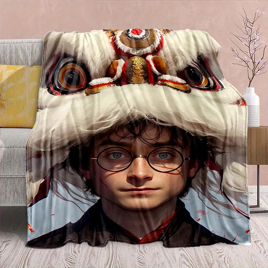 Harry Potter Magic Owl Flannel Blanket - Soft Warm Perfect for Sofa, Bedding Camping Travel Office Home Decor -QJY