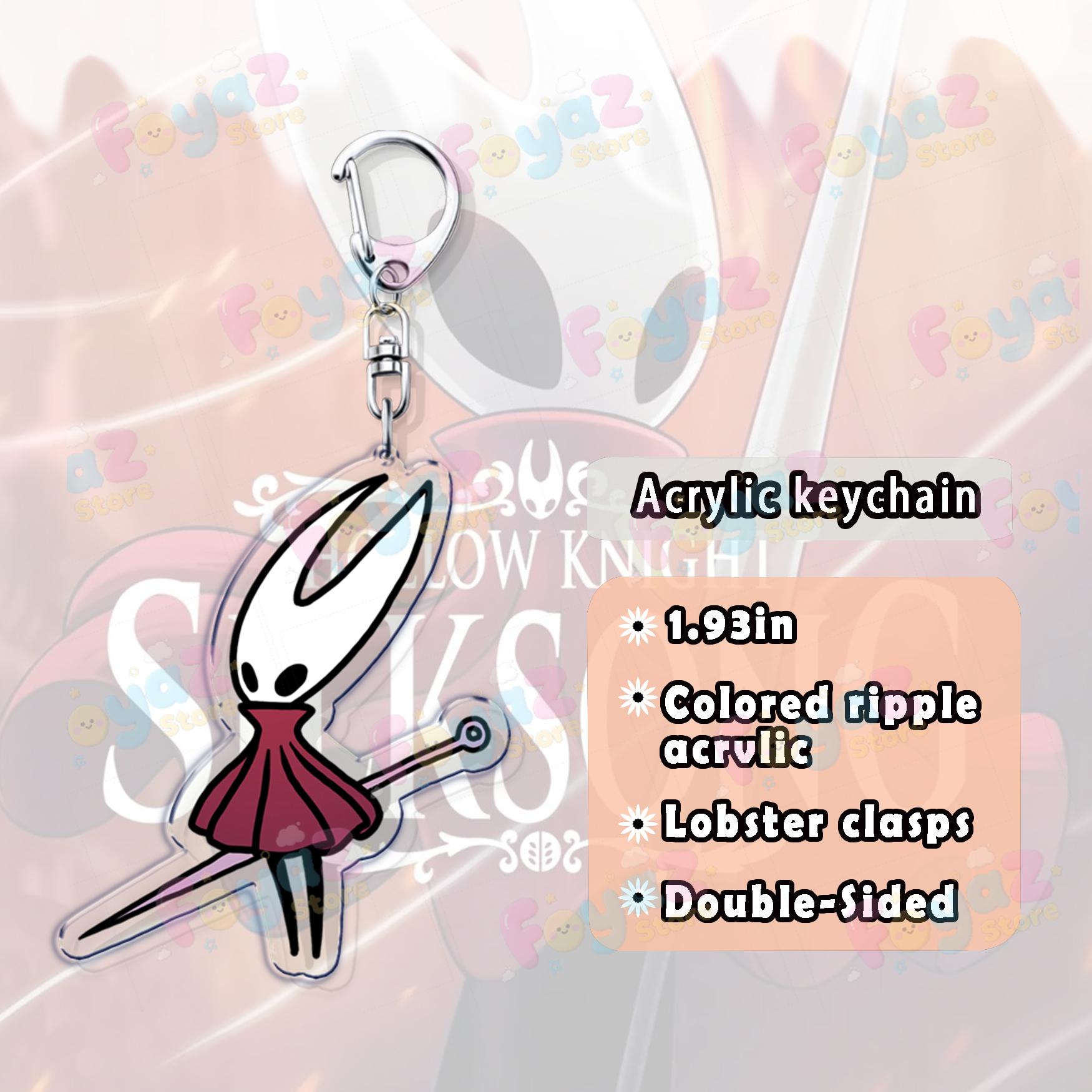

Popular Game Hollow Keychain Accessories Bag Charms Quirrel Little Ghost Knight Keyrings Womens Jewelry Fans Freinds Gift