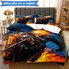 3PCS Rider On Fire Bedding Set,Including 1pc Duvet Cover And 2pcs Pillowcases Perfect for Bedroom, Dormitory, Fan Christmas gift
