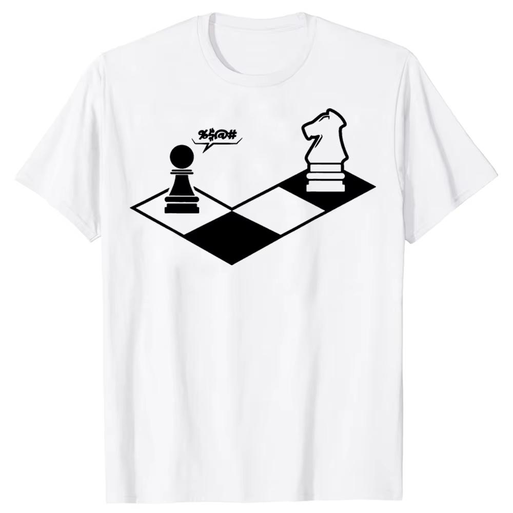 Fun Retro Chess Gift Chess Player TShirt Summer Style Printed Streetwear ShortSleeve TShirt Birthday Gift For Unisex Y2k Top