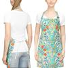 Floral Apron for Women with Pockets Cotton Canvas Waterproof Apron Cooking Baking Painting Gift