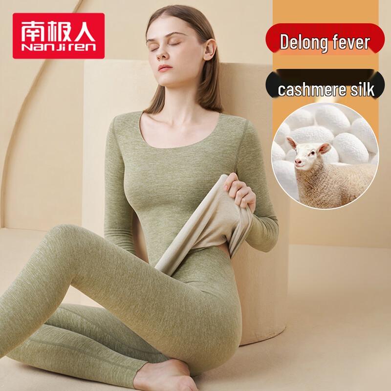 

Nanjiren Women s Fleece-Lined Thermal Underwear Set L