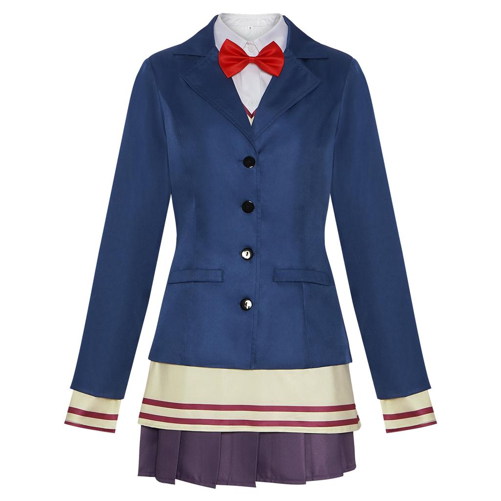 6 ks Cosplay kostýmu Aira Shiratori z anime Dandadan, kompletní sada, dámský halloweenský kostým