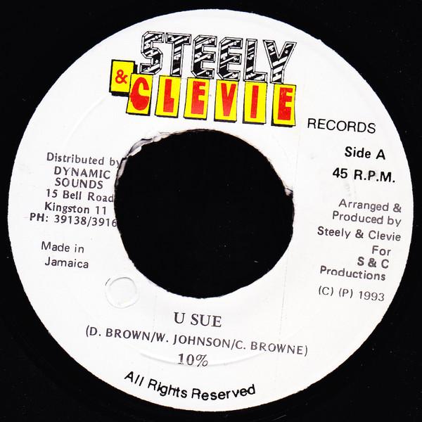 

7inch Record 10% - U Sue NONE Steely & Clevie 1993 Jamaica Reggae, Ska & Dub Used