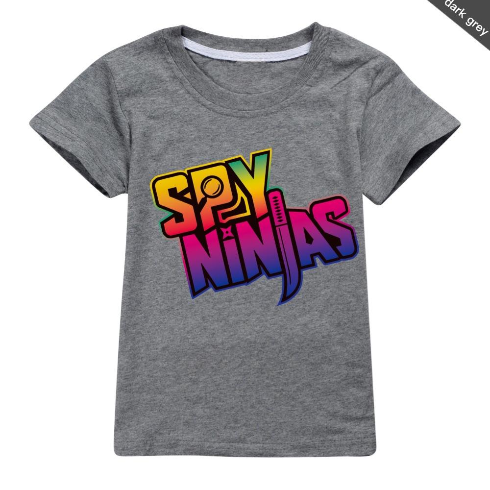 SPY NINJA Letní bavlněná trička Dívčí oblečení Dětský cosplay top Tričko s krátkým rukávem pro chlapce Tričko Kostýmy Kawaii Vánoční tričko