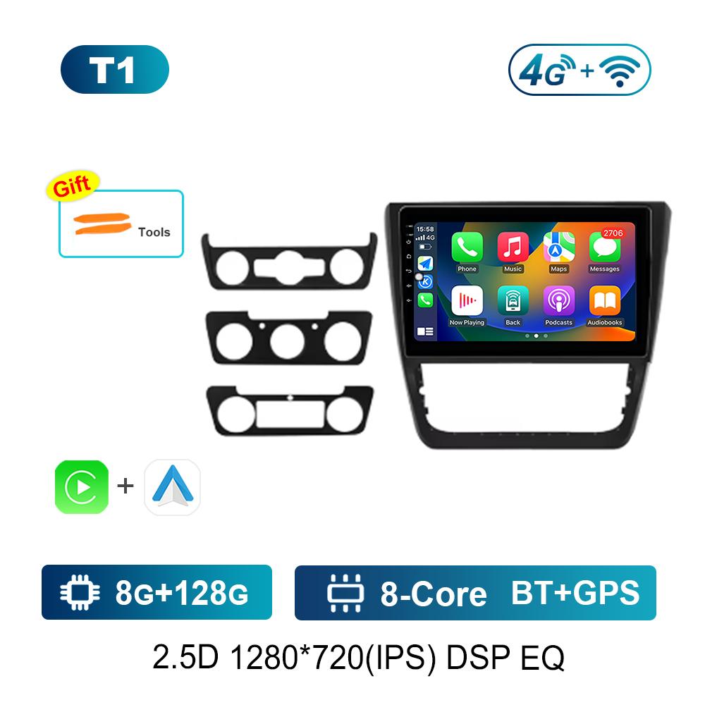 10 Inch Car Radio Multimedia Player for SKODA Yeti 5L 2009 - 2014 GPS Navi Android OS 4G Bluetooth WiFi  DSP Stereo Auto Tools