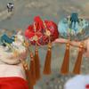 Highly Aesthetic Mid-Autumn Festival Double Tassel Embroidered Brocade Sachet Empty Pouch Hanfu Sachet Gift for Best Friend