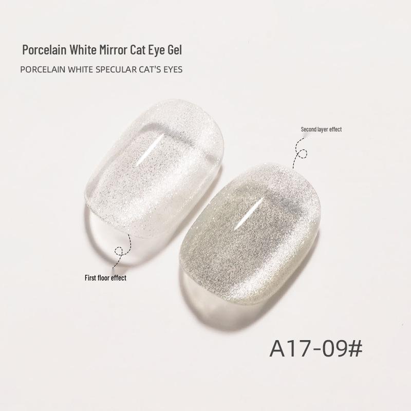 

Универсальный Кристальный Кошачий Глаз УФ/LED Гель для Ногтей 2024 - Фарфорово-Белый Зеркальный Финиш Набор для Маникюра