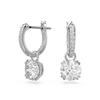 Swarovski Rhodium Drop Earrings 5636717