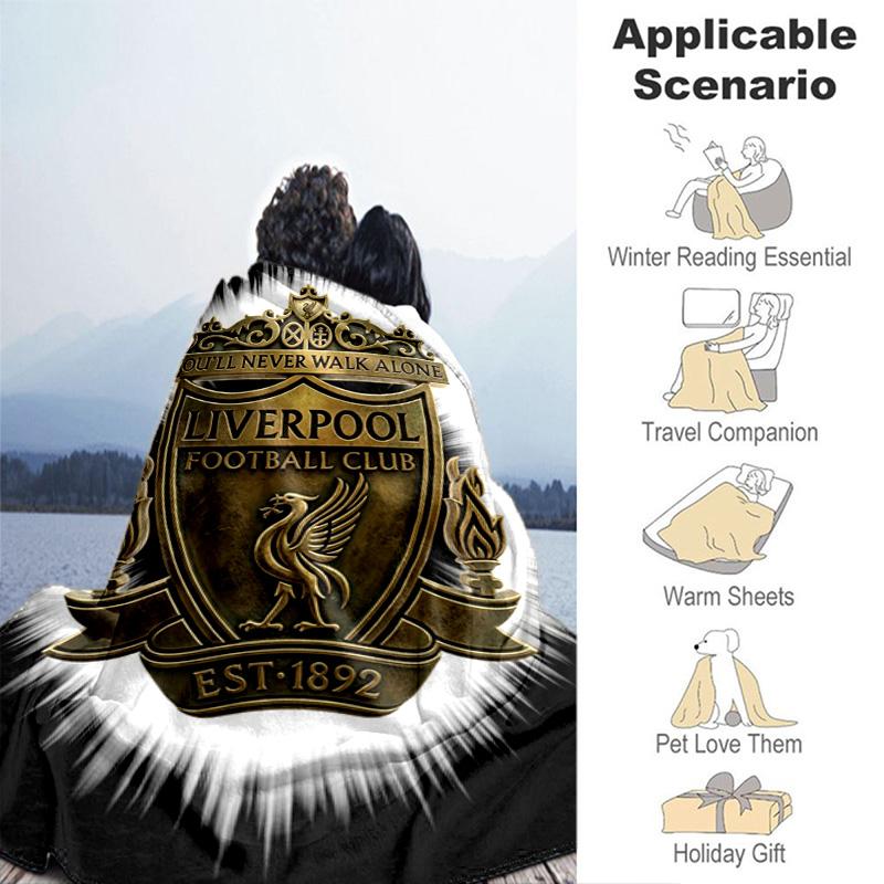 Liverpool Football Club Badge Blanket Sofa Blanket Camping Trip Outdoor Plush Blanket Bedroom Nap Blanket