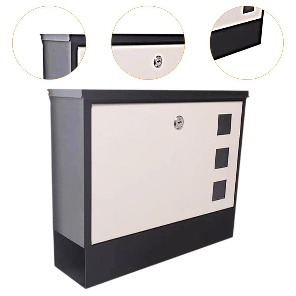 Wall Mount Mailbox Easy to Install Retro Design Weatherproof Mailbox Mailbox for Outside for Daily Letters Newspapers House