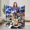 Ichigo Orihime Uryu Blanket Bleached Camping Flannel Throw Blanket For Living Room Super Soft Custom Diy Quality Bedspread Gift