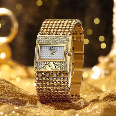 UTHAI CQ415 Middle Eastern Fashion Women Watch Simple Diamond Set Quartz Watch Light Luxury Clock Giftwatches for Woman