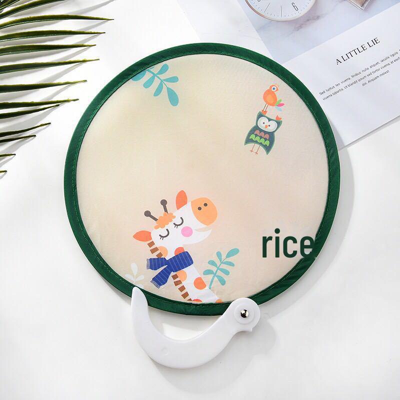 Mini Cartoon Folding Fan: Japanese Round Handheld Portable Fan for Students