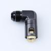 Aluminum 90 Degree 3/8'' 9.52mm Female EFI Electronic Fuel Injection Push-On Quick Connect Adaptor To -8 AN AN8 Fuel Line/Rail Hose Fitting, Black