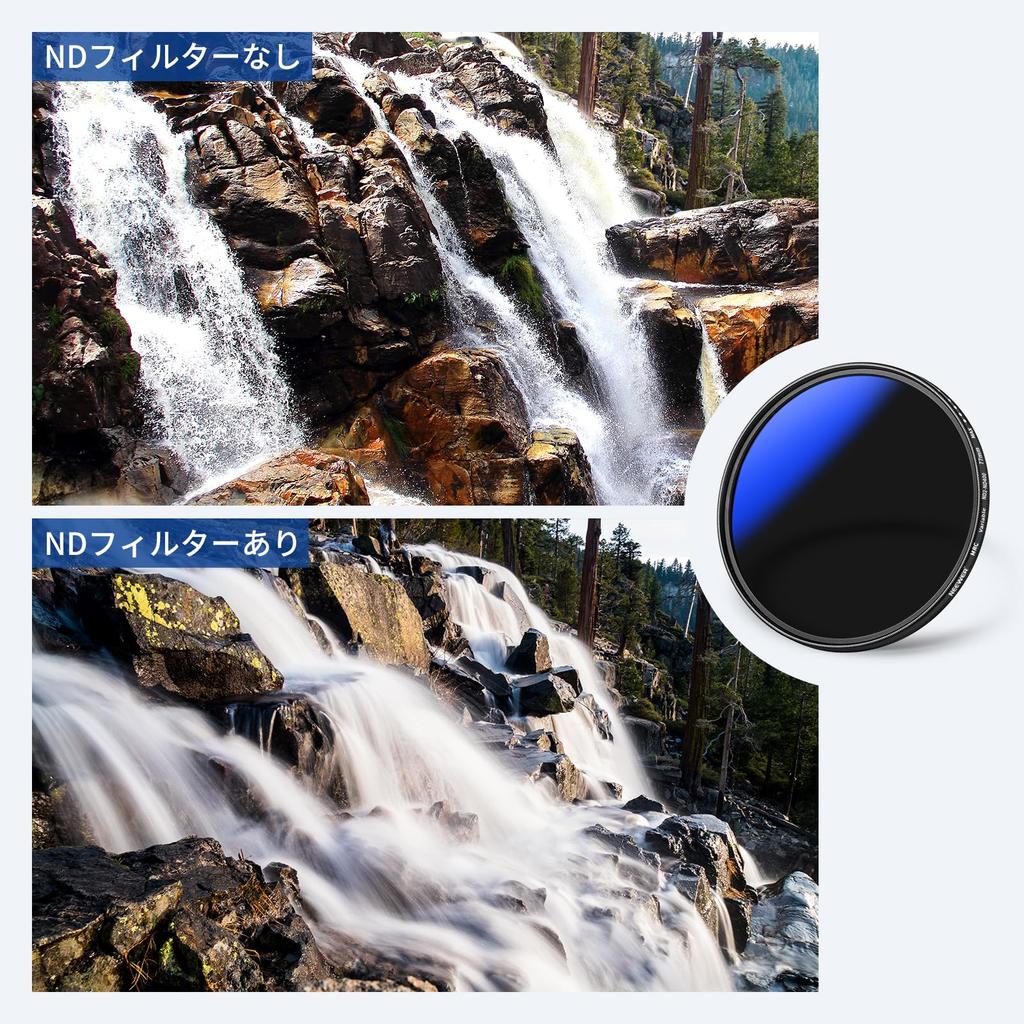 NEEWER 77mm MRC Variable ND Adjustable Neutral Density Optical Filter, ND2-ND400, (0.3-2.7, 1-9 Stops), Multi-Coated Glass, Waterproof,