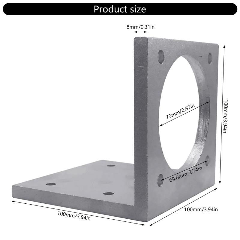 Upgrades 86 Stepper Motor Mount Heavy-Duty Aluminum Bracket with Easy Installation Secure Aluminum Mount with Screws