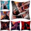 Hot Anime Bleach Ichigo Pillow Covers Cartoon Sofa Decorative Home Double-Sided Printing Short Plush Cute Cushion Cover