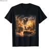 Bulldog Howling At The Moon Moonlight Fantasy Dog Graphic Tshirt For Men Women 100 Cotton T Shirts Short Sleeve Tops 04031