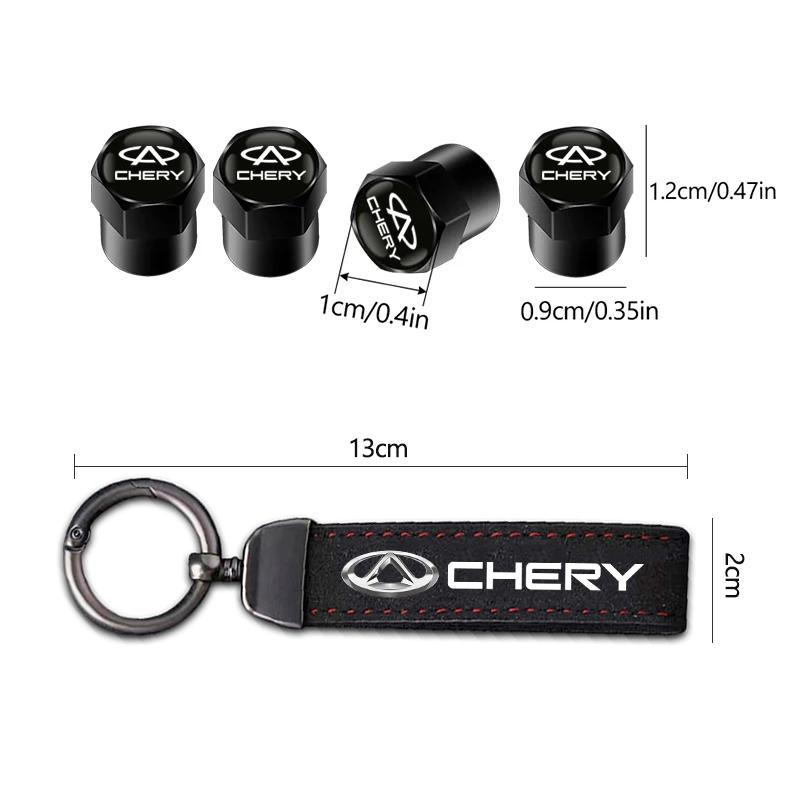 Колпачки на ниппель колеса автомобиля Chery Кольцо-брелок для ключа автомобиля Брелок для Chery Omoda Tiggo Pro Fulwin Arrizo QQ 5x X1 T11 Gx EQ7 E3 HH2