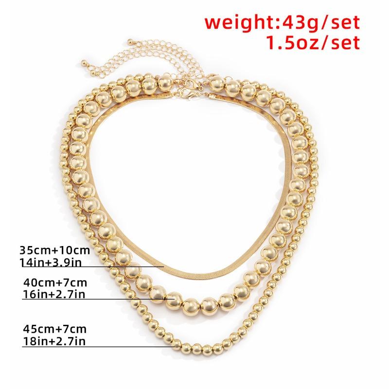 

Meier Trendy and cool flat snake bone necklace for women, vintage punk style beaded chain choker срібний