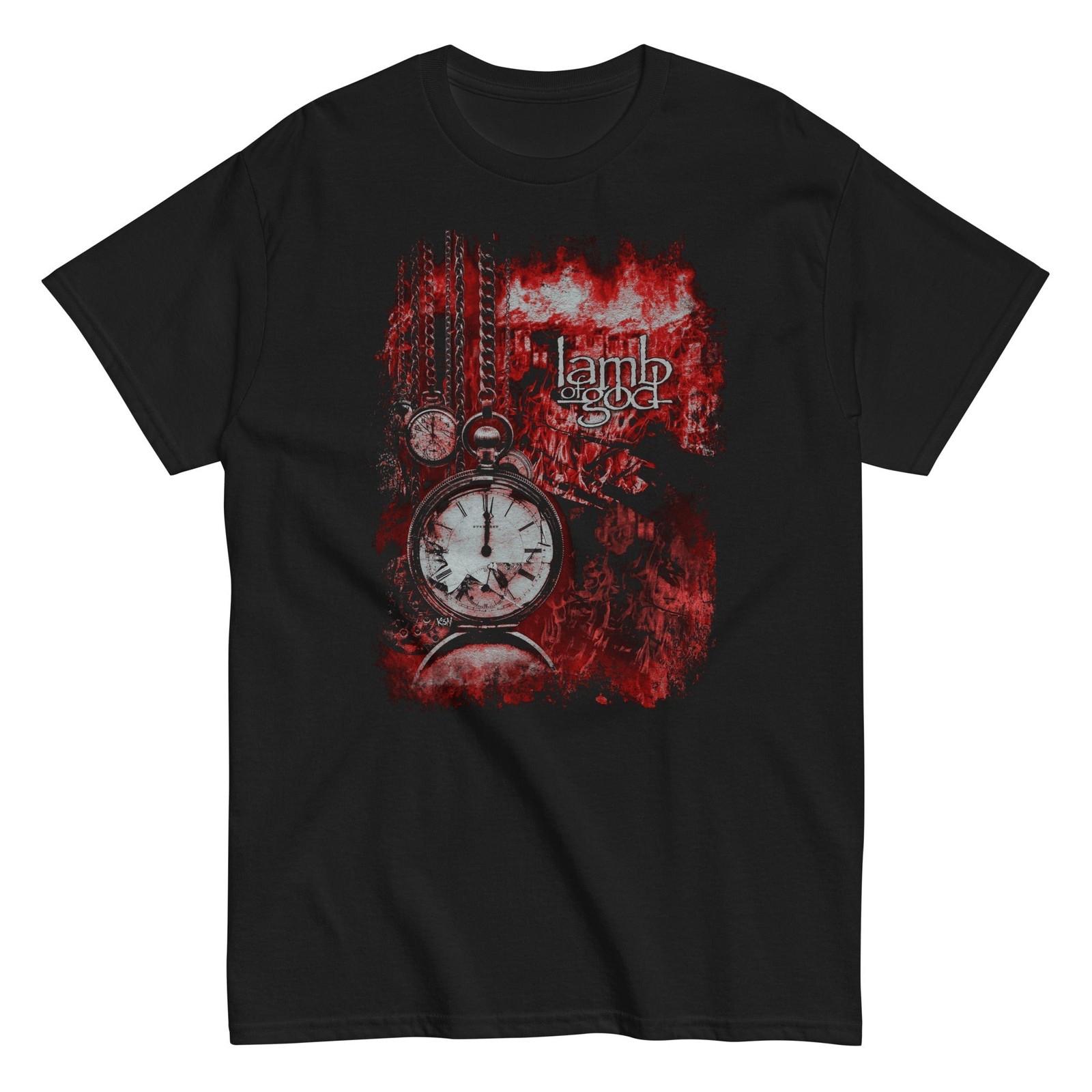 MerchMoment Lamb of God - Ticking Clock T- T- Black New Unisex T-Shirt M