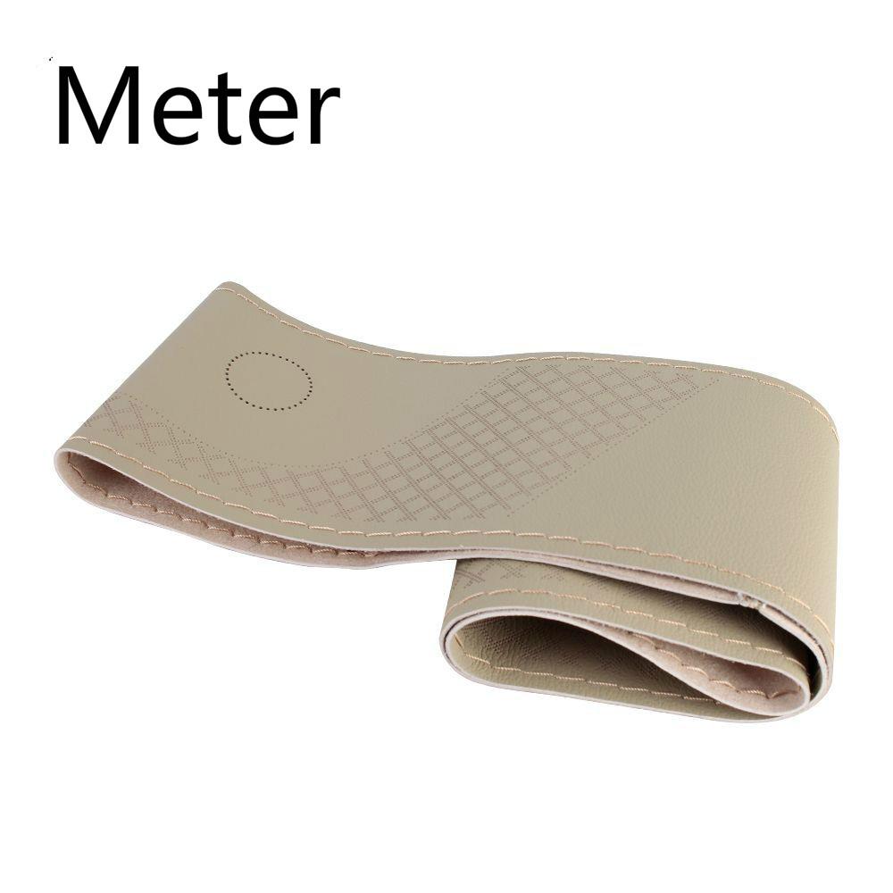 Car Steering Wheel Cover 38CM Manual Sewing Super-fiber Leather Anti-wear  Sweat-absorbent Breathable Car Styling Accessories