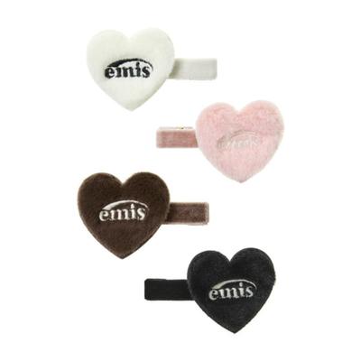 FUR HEART HAIRPIN