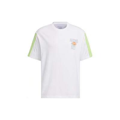 Adidas Neo Vibe Collective Tee With Letter Pattern Print Unisex Tops White IA6743