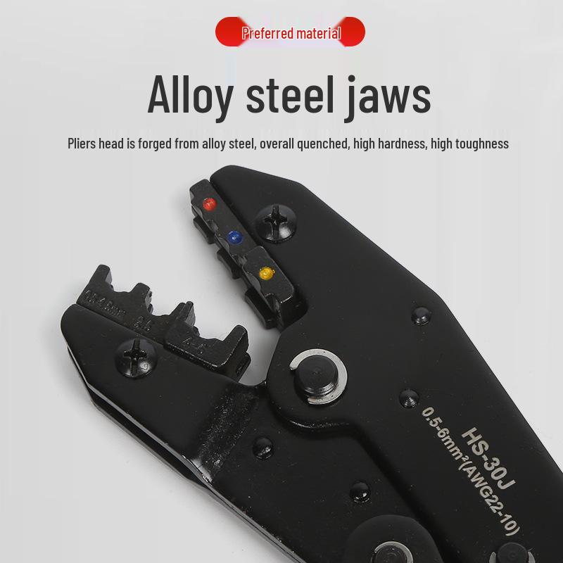 Pre-Insulated Terminal Ratchet Crimping Pliers Set for Electricians - HS-30J Model