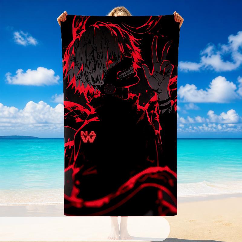 Tokyo Ghoul Beach Towel, Soft Large Absorbent Towel For Beach Swimming Pool Travel Vacation