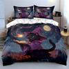 Magic Cat Art Decor Set Multiple Sizes Kid'S And Adults' Bedroom Exquisite 3Pc Bedding Set, Gift