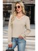 Women's Casual Solid Color Knitted Pullover Sweater - Autumn/Winter Collection
