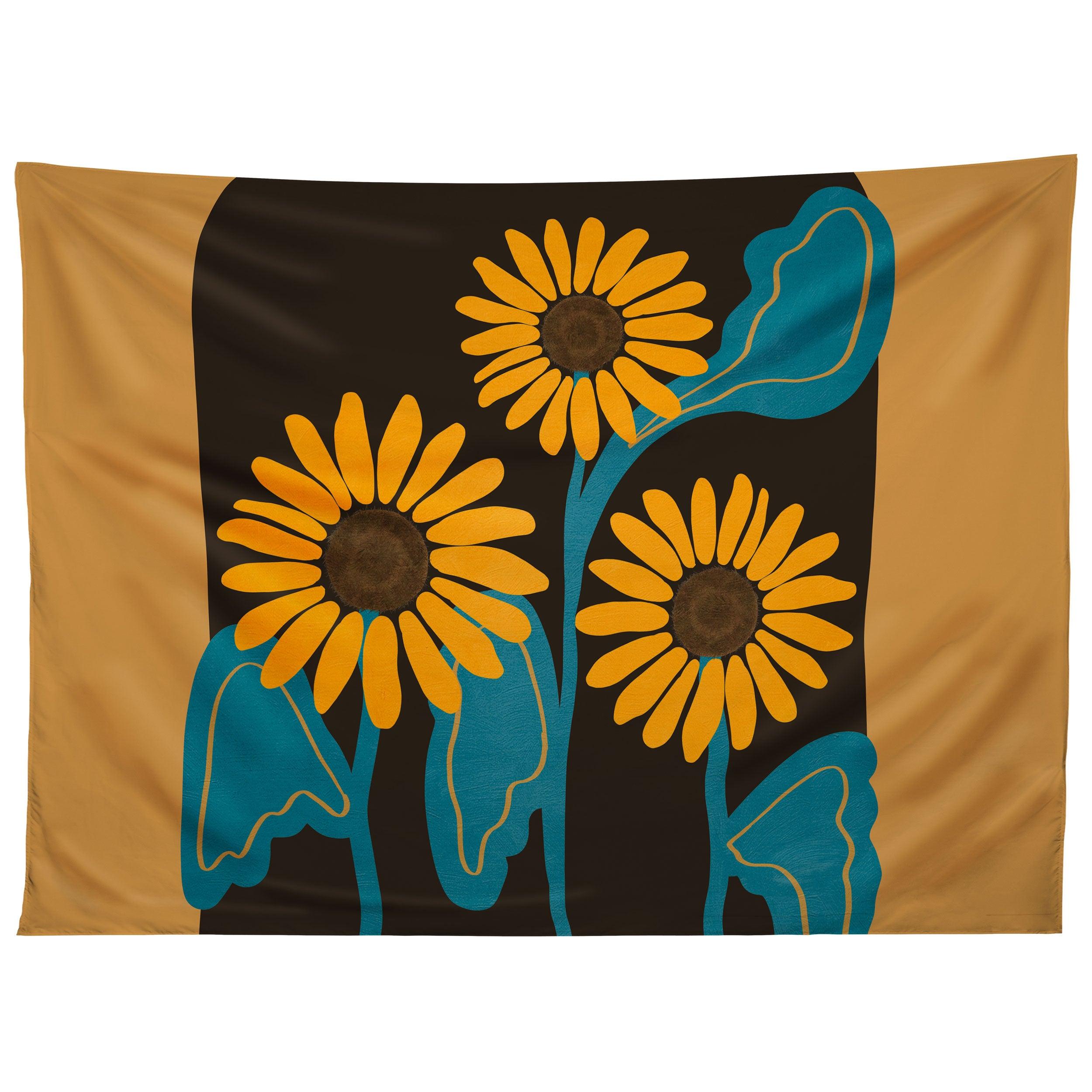 SUNFLOWERS 01 tapestry 75x100