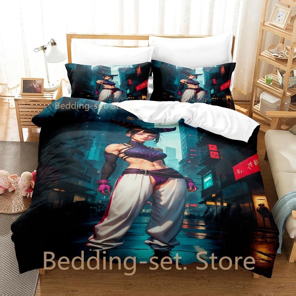 Comforter Juri Han Bedding Set Single Twin Full Queen King Size Bed Set Adult Kid Bedroom Duvet Sets 3D Print Anime Bed