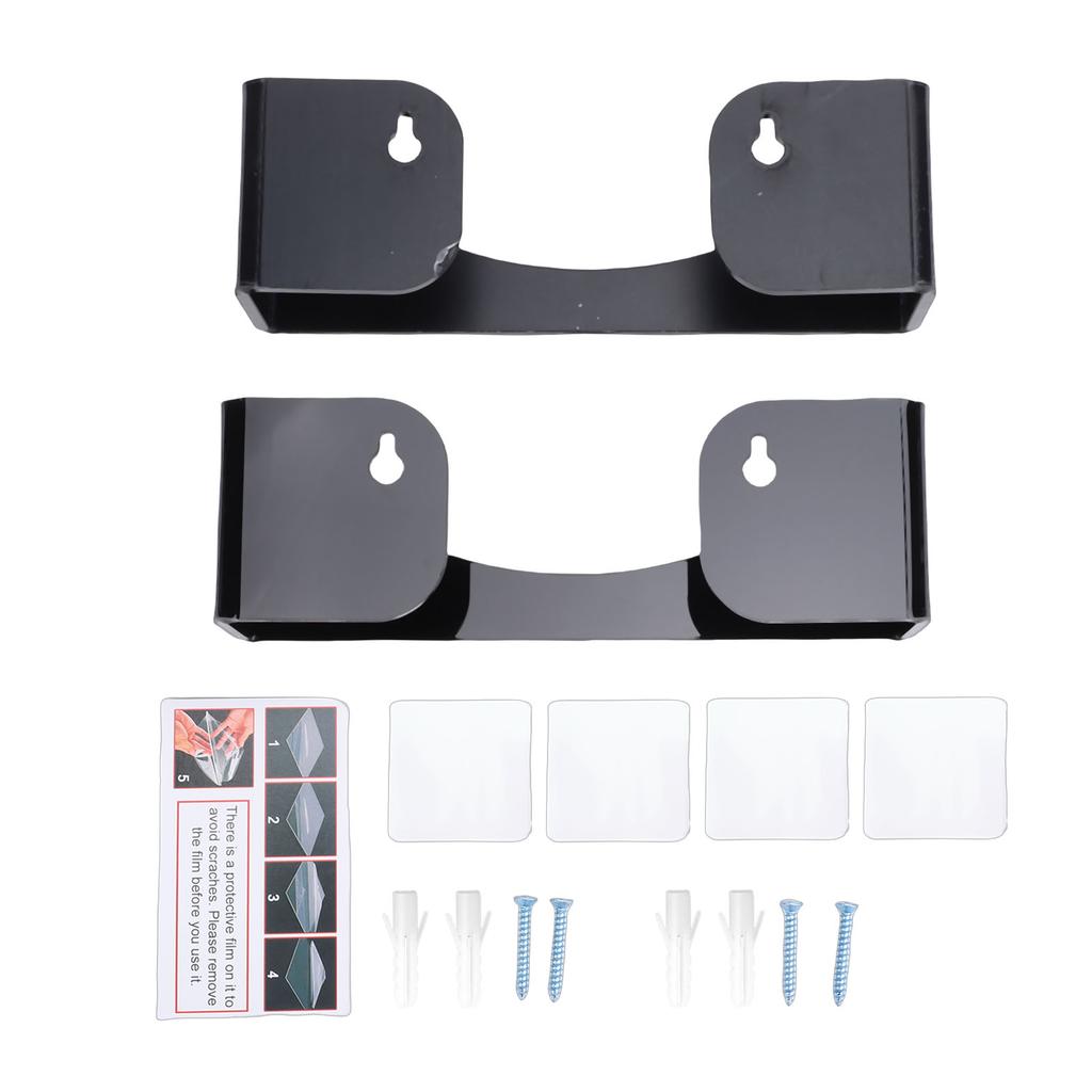 2pcs Hat Wall Racks Space Saving Acrylic Wall Mounted Hat Storage Organizers for Baseball Caps Black