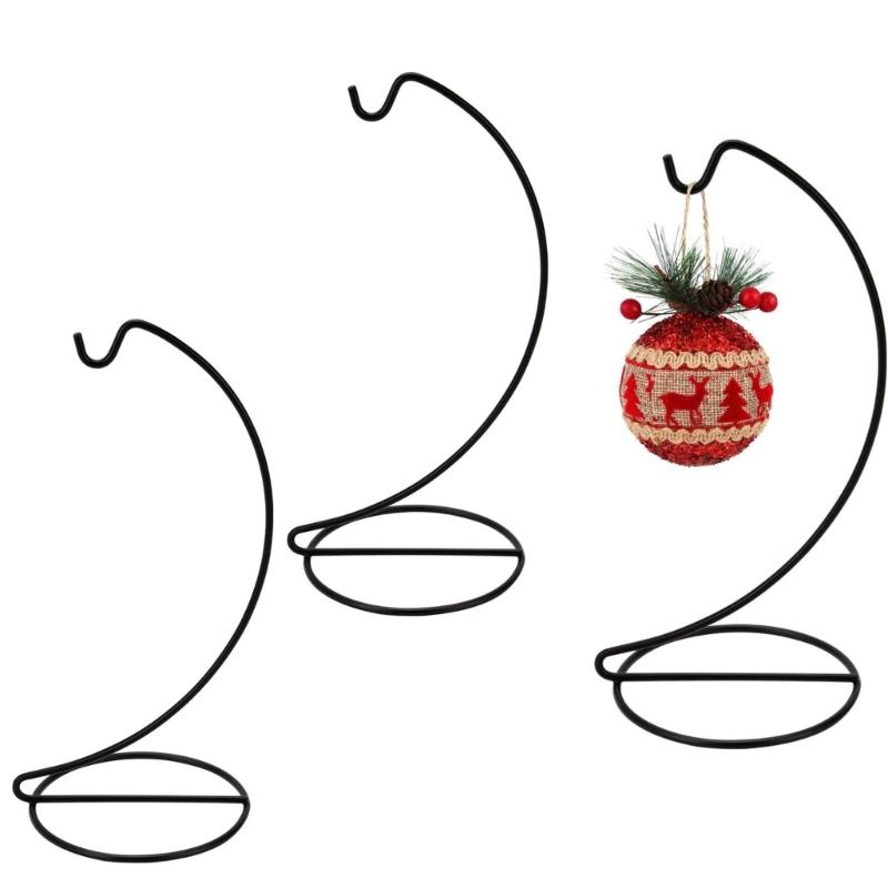 3Pcs Ornament Display Stand Air Plant Stand Flowerpots Holders Iron Wire Hanging Hook for Hanging Glass Globe Balls