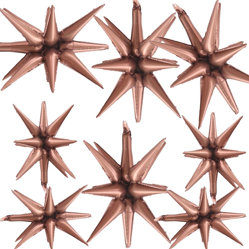 8 Peças Balões Estrela, Enormes Balões Estrela Explosão Azul de Folha de Alumínio para Chá de Bebê Formatura, Suprimentos de Decorações de Festa Azuis