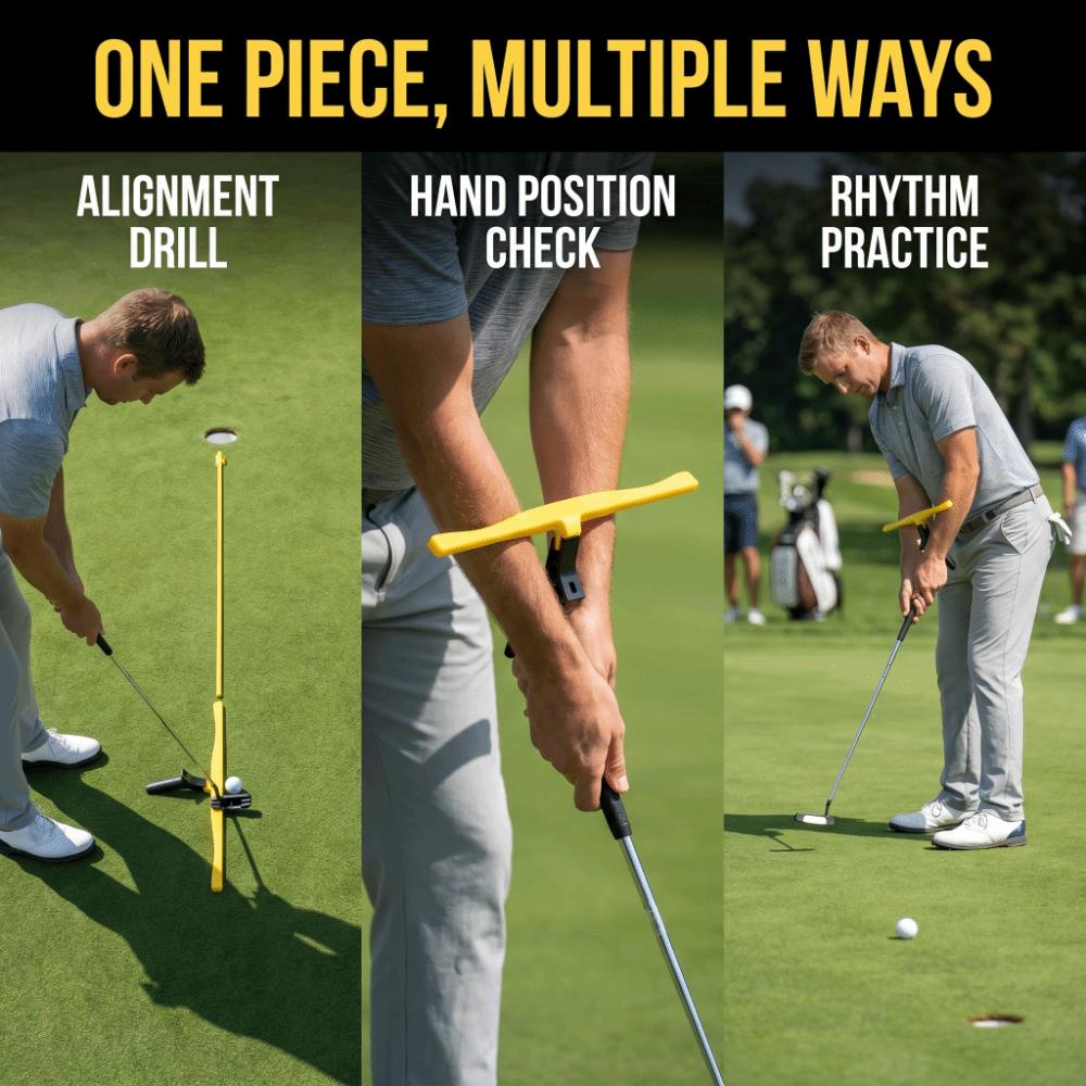 1set ABS Body Putting Trainer Adjustable Straps Golf Stroke Guide  Practice Green