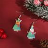 Full Hosting Eco-Friendly Acrylic Earrings, Christmas Snowman Christmas Tree Santa Earrings
