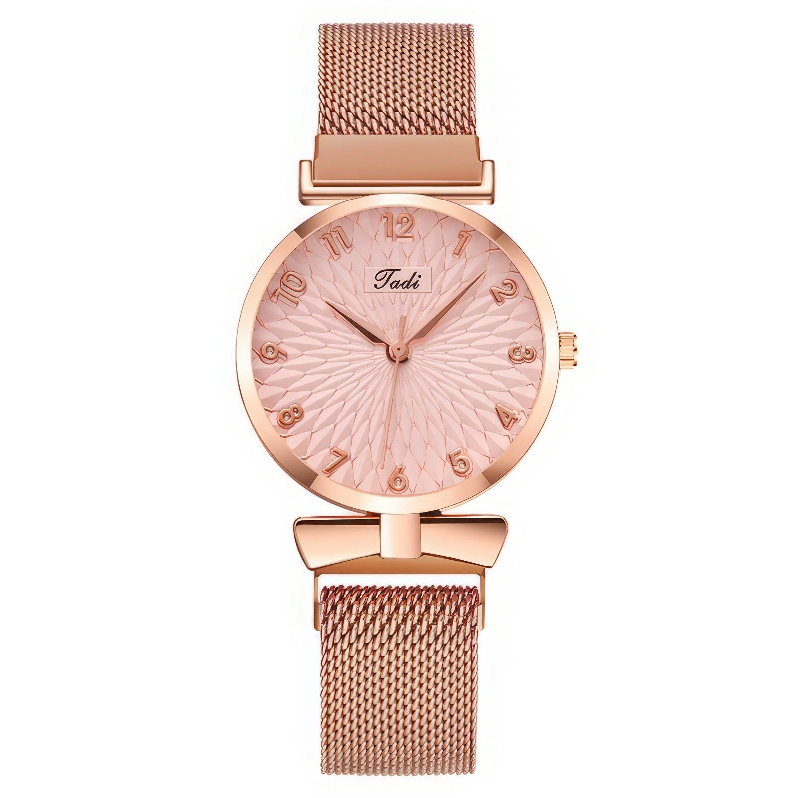 

Женские модные кожаные часы One Size розовый