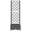 Vidaxl Gartentopf mit Gitter, Braun, 40X40X121,5 Cm, PP