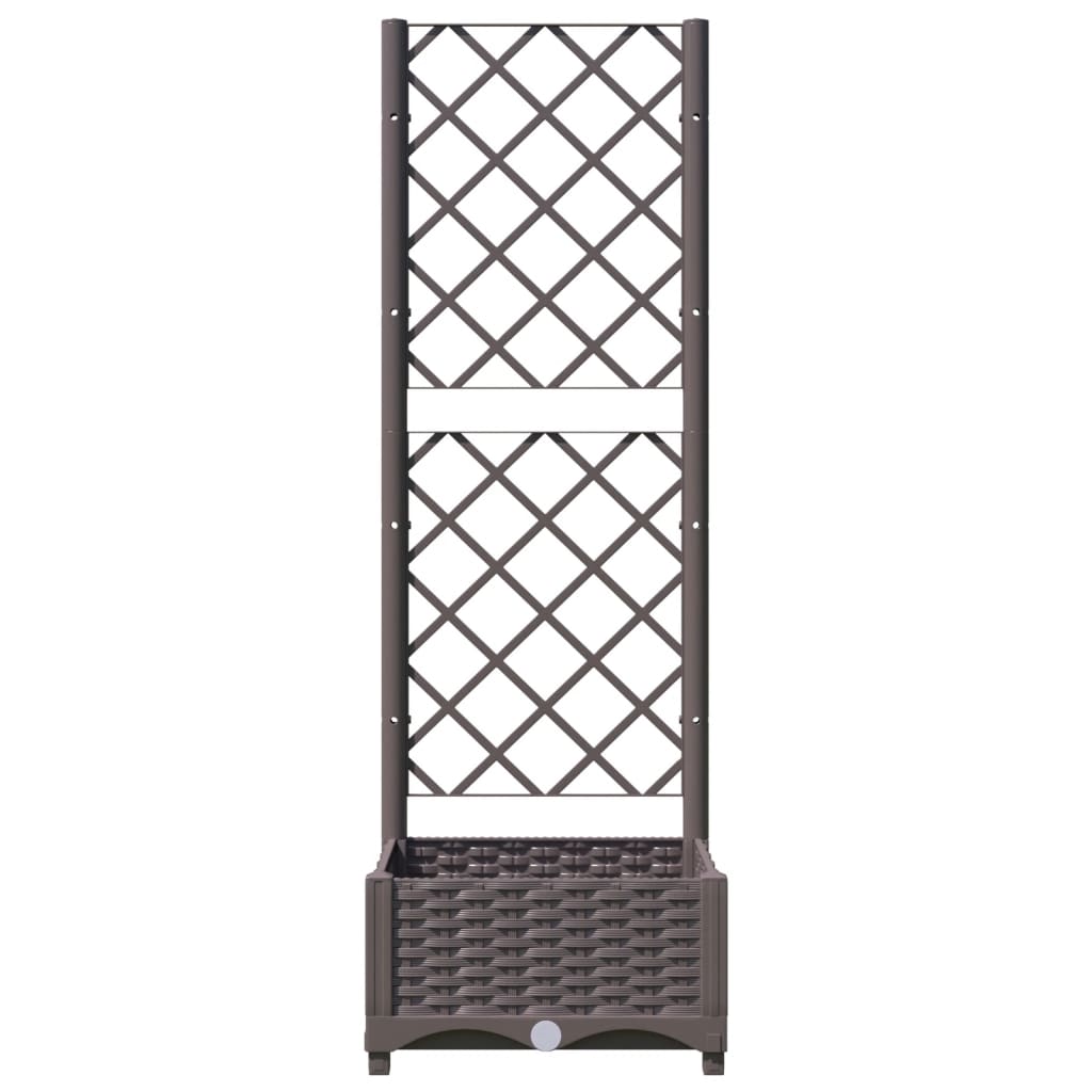 Vidaxl Gartentopf mit Gitter, Braun, 40X40X121,5 Cm, PP