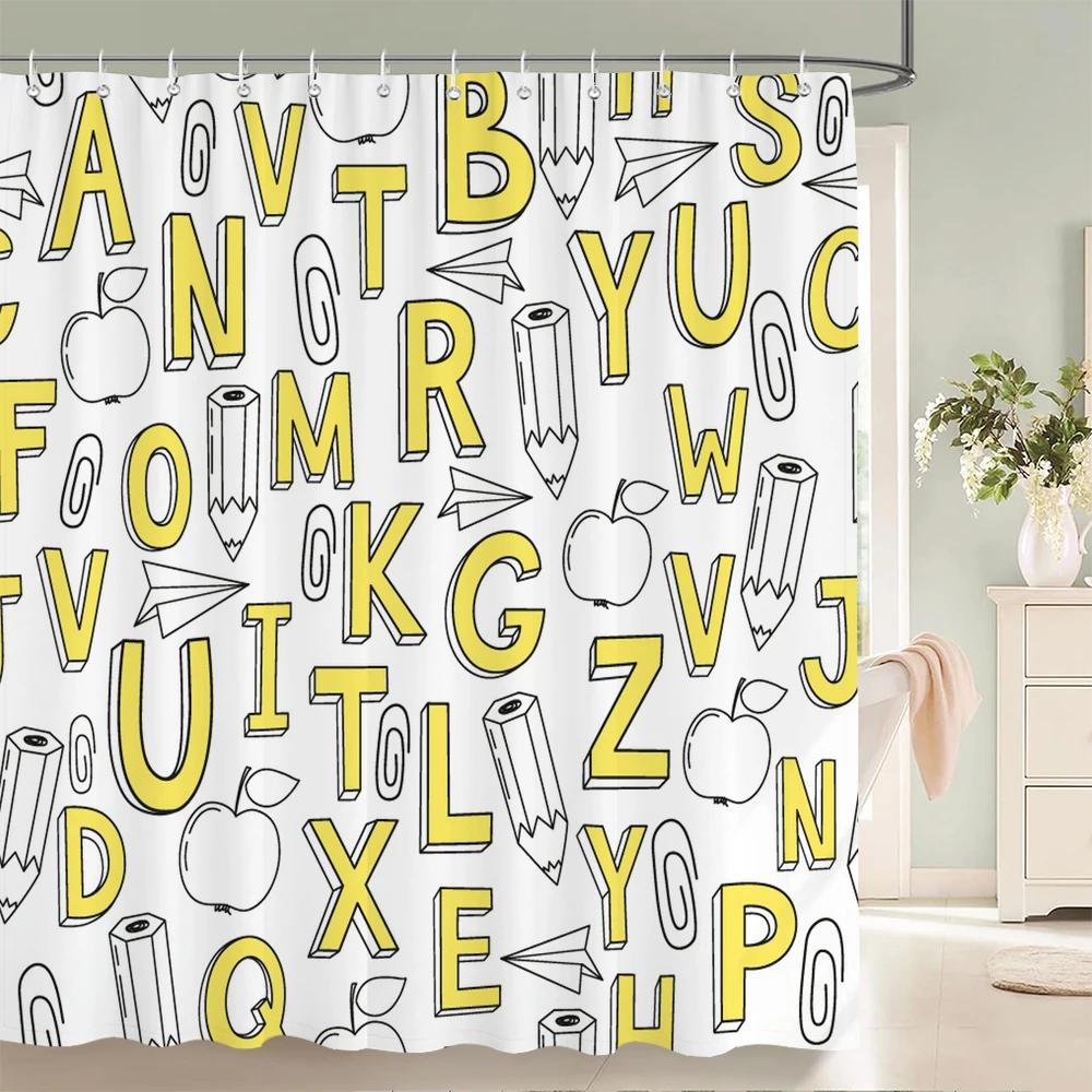 

Colorful Modern Shower Curtain 3D Bathroom Curtain With Hooks Decorative Partition Screen 180*240 Polyester Washable Cloth W60H190(CM)-1 Pcs
